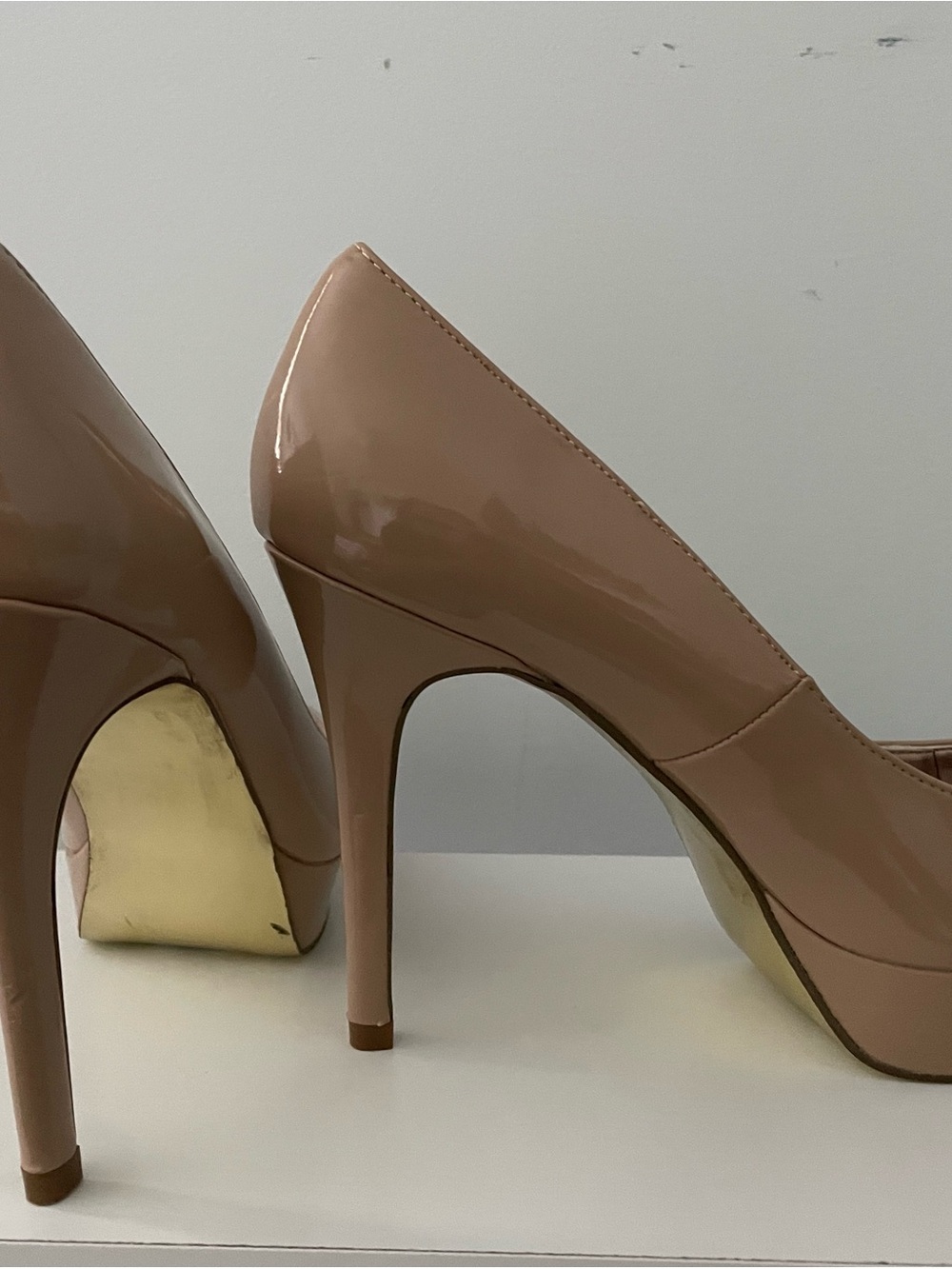 Steve Madden Saint Nude Patent Platform Pumps - Size 7.5 - Like New - Picture 8 of 16